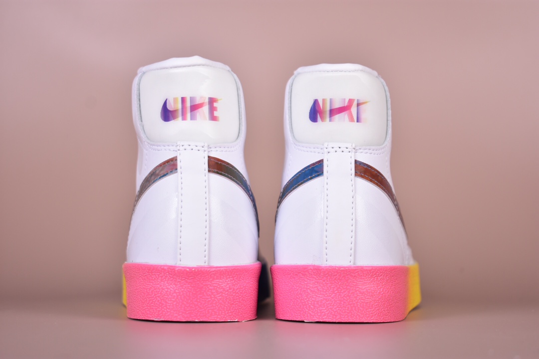 160 Nike Blazer Mid ’1977 Vintage WE”Multi-Color” 全息镭射小OW“白头层R8纹 炫彩PVC钩子彩虹渐变透明底”经典开拓者高帮百搭休闲运动板鞋 CZ8653-136-莆田鞋,莆田鞋货源,高仿鞋,高仿鞋货源,安福档口,莆田高仿鞋,莆田鞋批发,高仿鞋批发,莆田高仿运动鞋,高仿运动鞋,莆田运动鞋 160 Nike Blazer Mid ’1977 Vintage WE”Multi-Color” 全息镭射小OW“白头层R8纹 炫彩PVC钩子彩虹渐变透明底”经典开拓者高帮百搭休闲运动板鞋 CZ8653-136