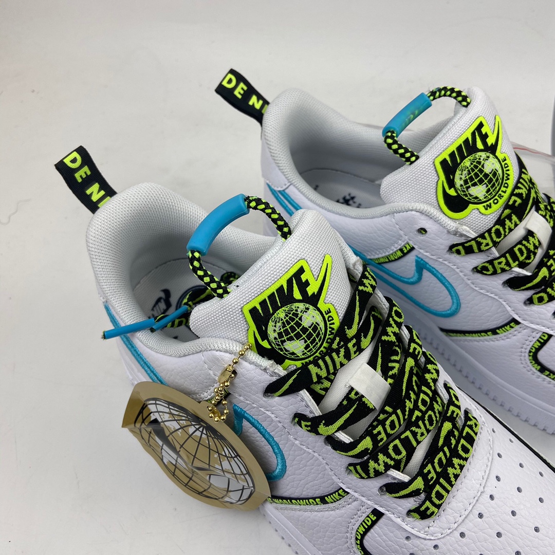 220 Nk Air Force 1 “Worldwide”Black/Flash Crimson-Green 世界版图 CK7213-100