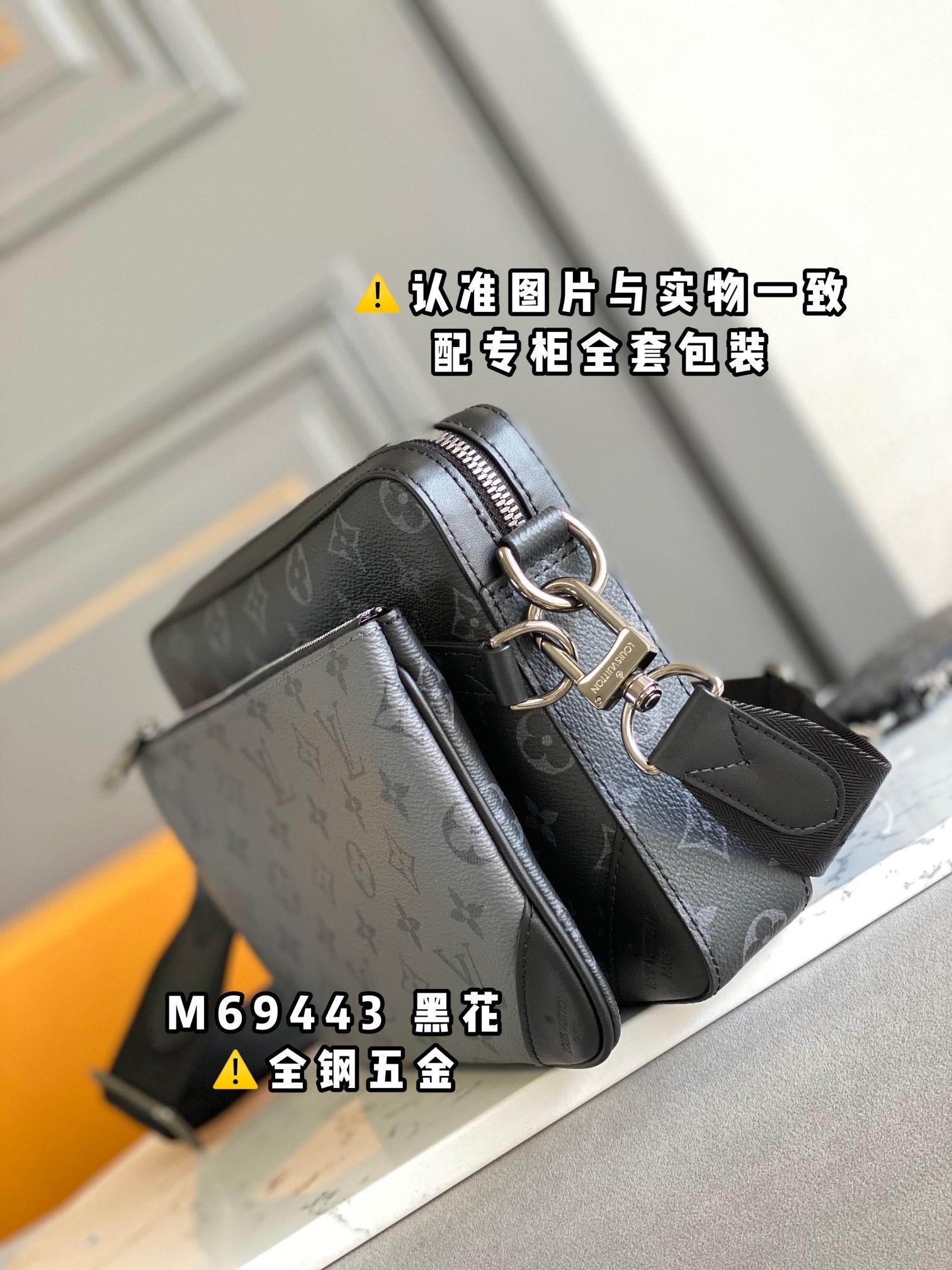 【全钢MB厂】M69443 黑花 (芯片版)皮料是意大利A级皮料是在于品质、五金、面料、手工、油边、A级