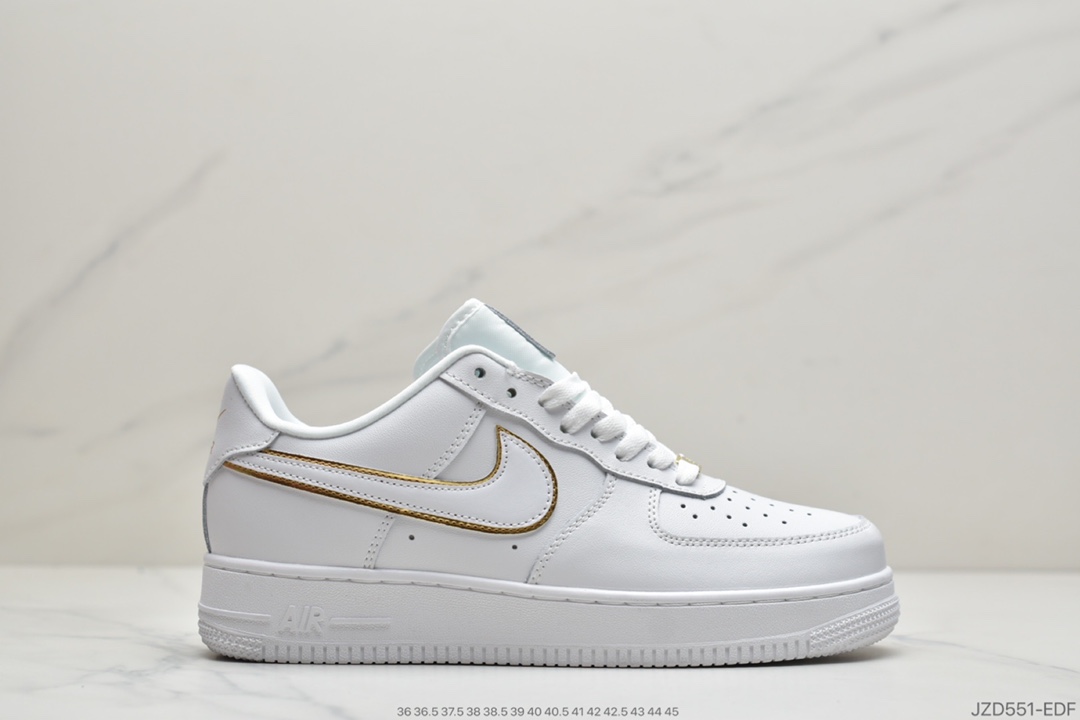140 耐克Nike Air Force 1 ‘07 白蓝黄 彩虹小钩 CT1414-101
