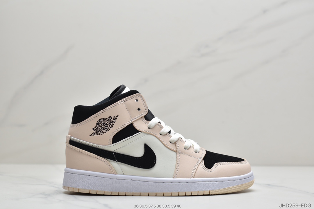 190  乔丹/Air Jordan 1 Mid AJ1 乔1 中帮搭百休运闲动板鞋BQ6472-800