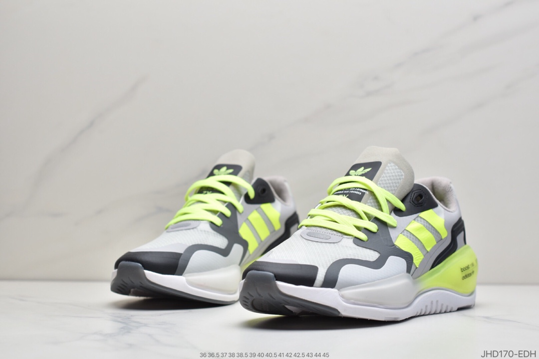 190 阿迪达斯Adidas ZX Alkyne W 全新爆米花缓震休闲运动跑鞋以80年代跑鞋为灵感 FV2523