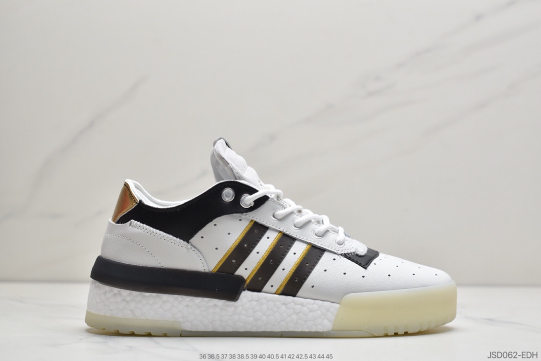 200 阿迪达斯Adidas Originals Rivalry RM LOW”Tricolor”中底爆米花百搭低帮复古休闲运动休闲球鞋  EF6443