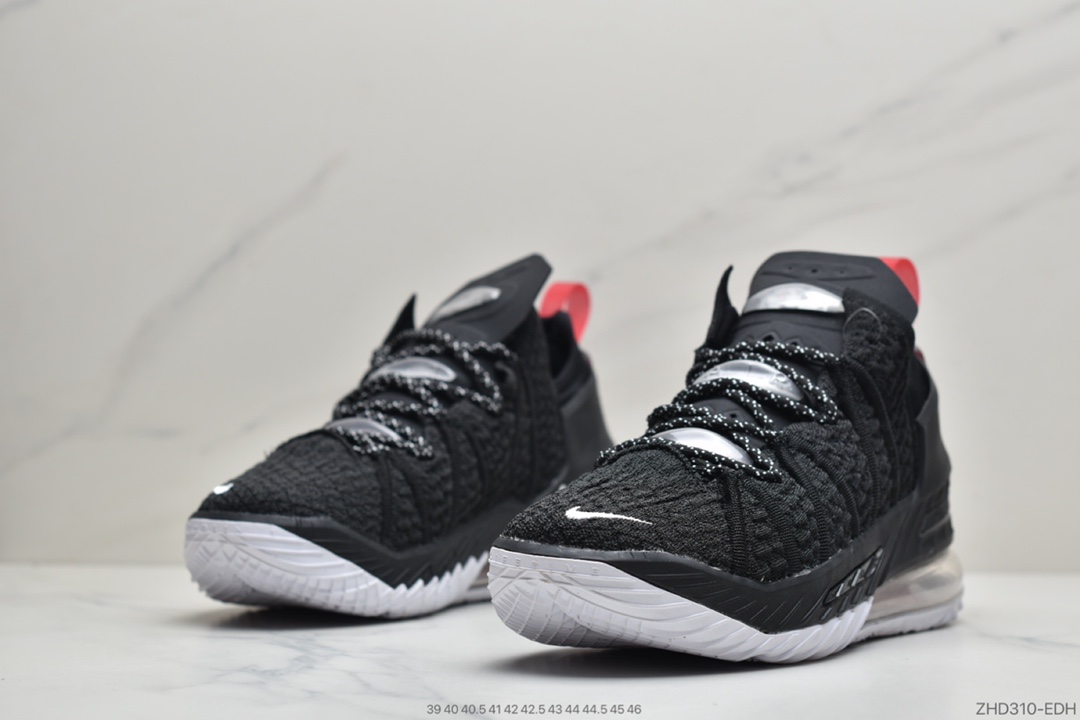 300NIKE LEBRON XVIII 18 LOW EP詹姆斯18代篮球鞋中帮气垫实战篮球鞋 CQ9283-001