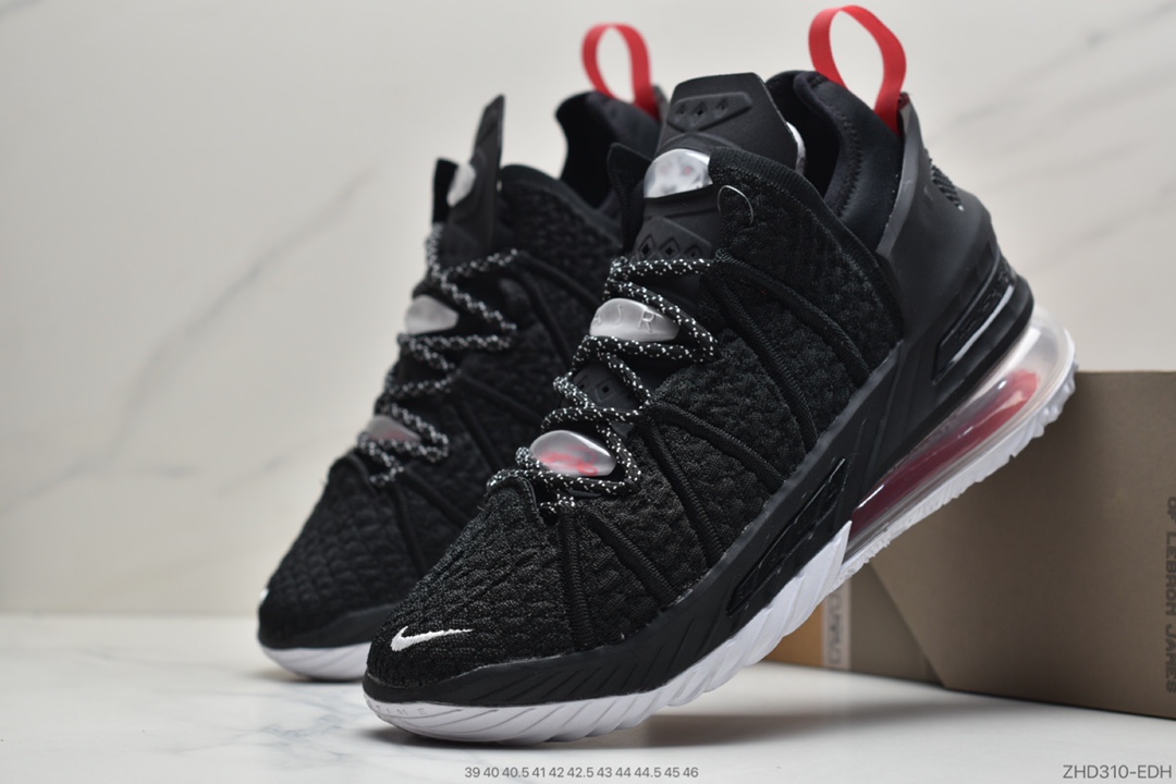 300NIKE LEBRON XVIII 18 LOW EP詹姆斯18代篮球鞋中帮气垫实战篮球鞋 CQ9283-001