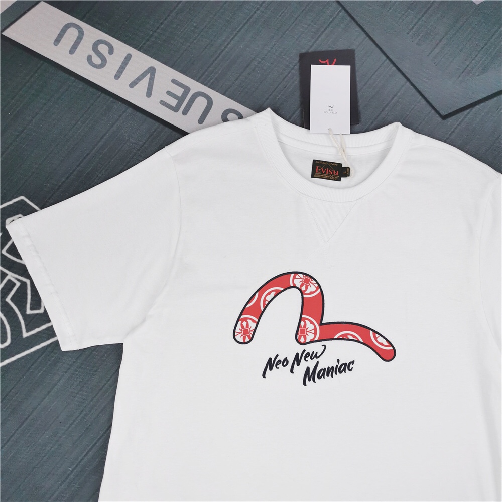 EVISU חולצת טי שירט יפנית עם הדפס שחף וגרפיקה "Neo New Maniac" 4 i1615052733 4740 2