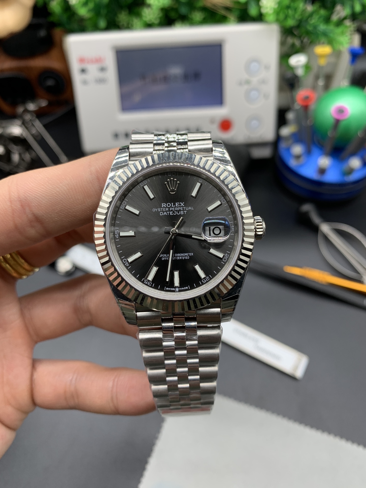 ROLEX ロレックス デイトジャスト グレー文字盤-トップクオリティ