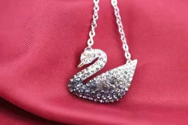 NO:102773,80 limited edition black gradient swan necklace [Wow][Wow][Wow], Swarlow necklace, necklace1986090980限定款 黑色渐变天鹅项链[哇][哇][哇],施华洛项链,necklace,Jewelry