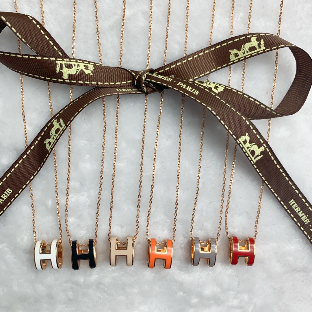 NO:102798,Hermes necklace, CNC craftsmanship, 925 silver 18K real gold electroplating, color protection, Hermes necklace, hermes, necklace19860909爱马仕项链,CNC工艺的,925 银 18K真金电镀,保色,爱马仕项链,hermes,necklace,Jewelry
