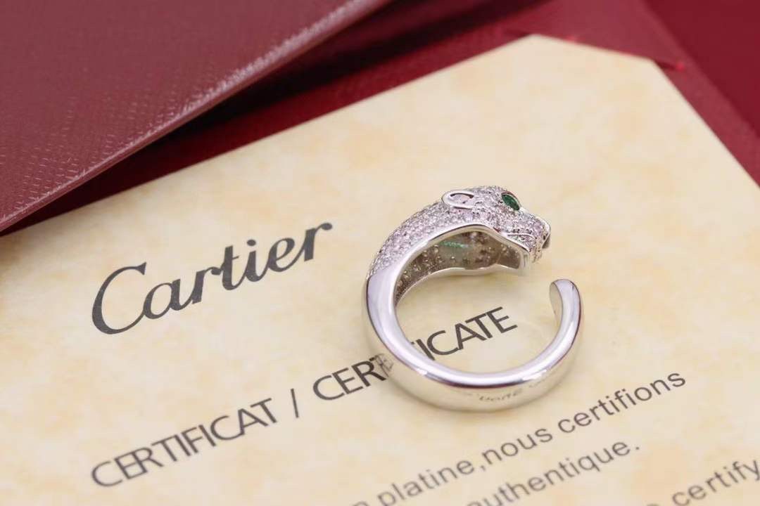 Cartier Cartier 高级珠宝系列 猎豹半钻豹子头戒指
