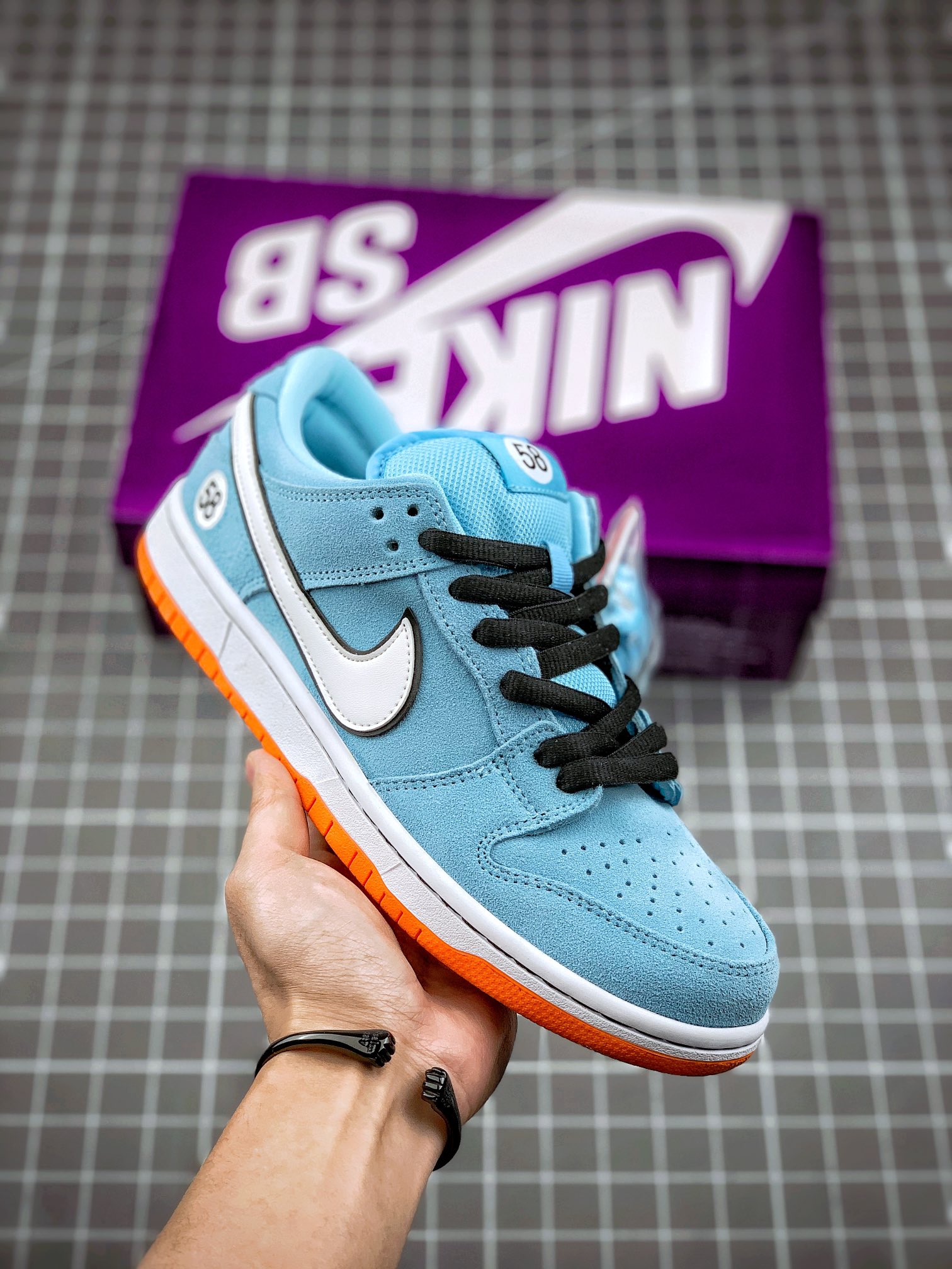 WE CLUB 58 x NIKE SB Dunk Low color sincronizado con la web oficial, fotos reales del envío, primer lanzamiento, "gamuz…