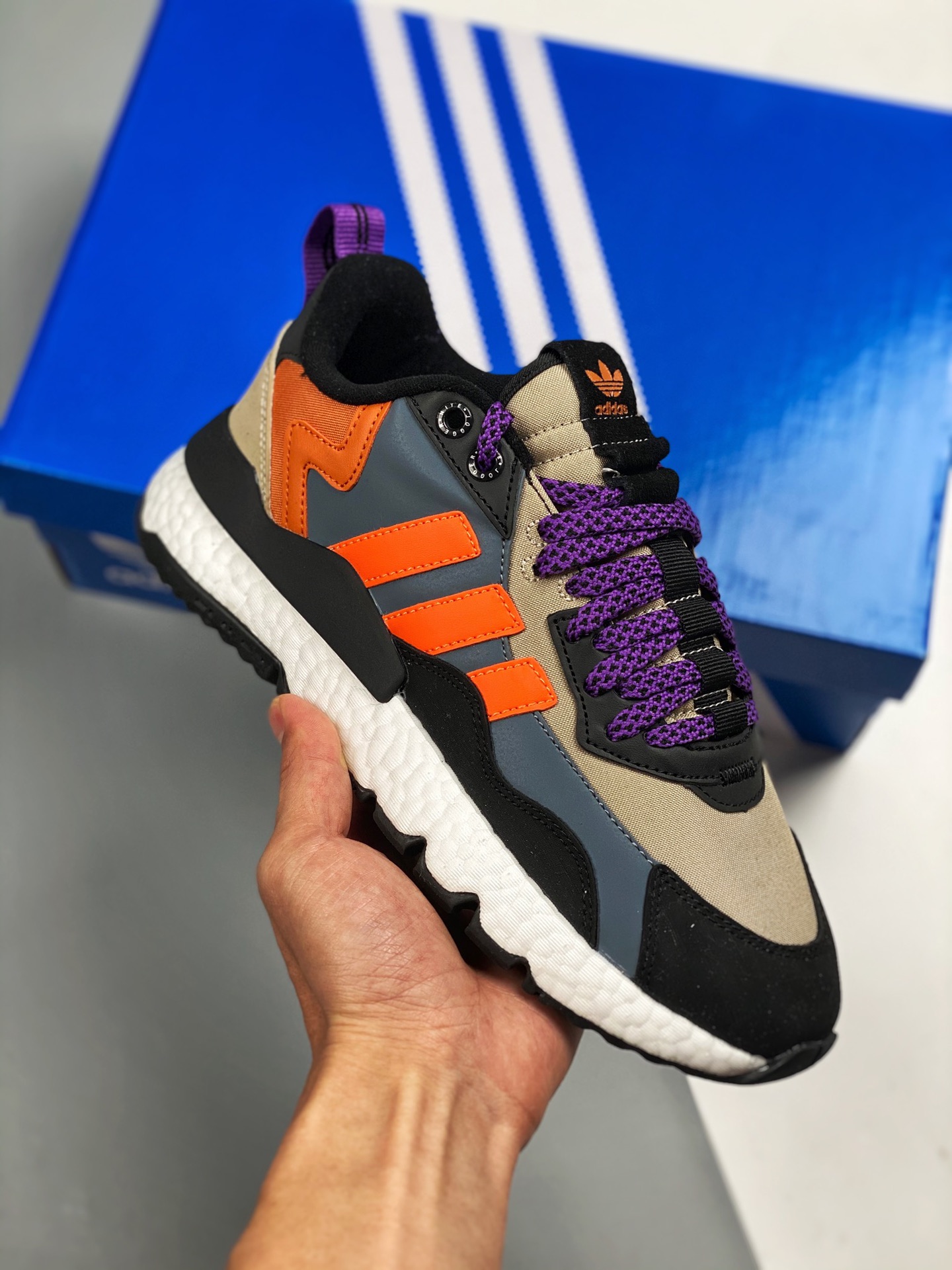 AD Nite Jogger Boost 3M verde oscuro rojo trébol colaboración corredor nocturno número de artículo: FZ3664 zapatillas d…