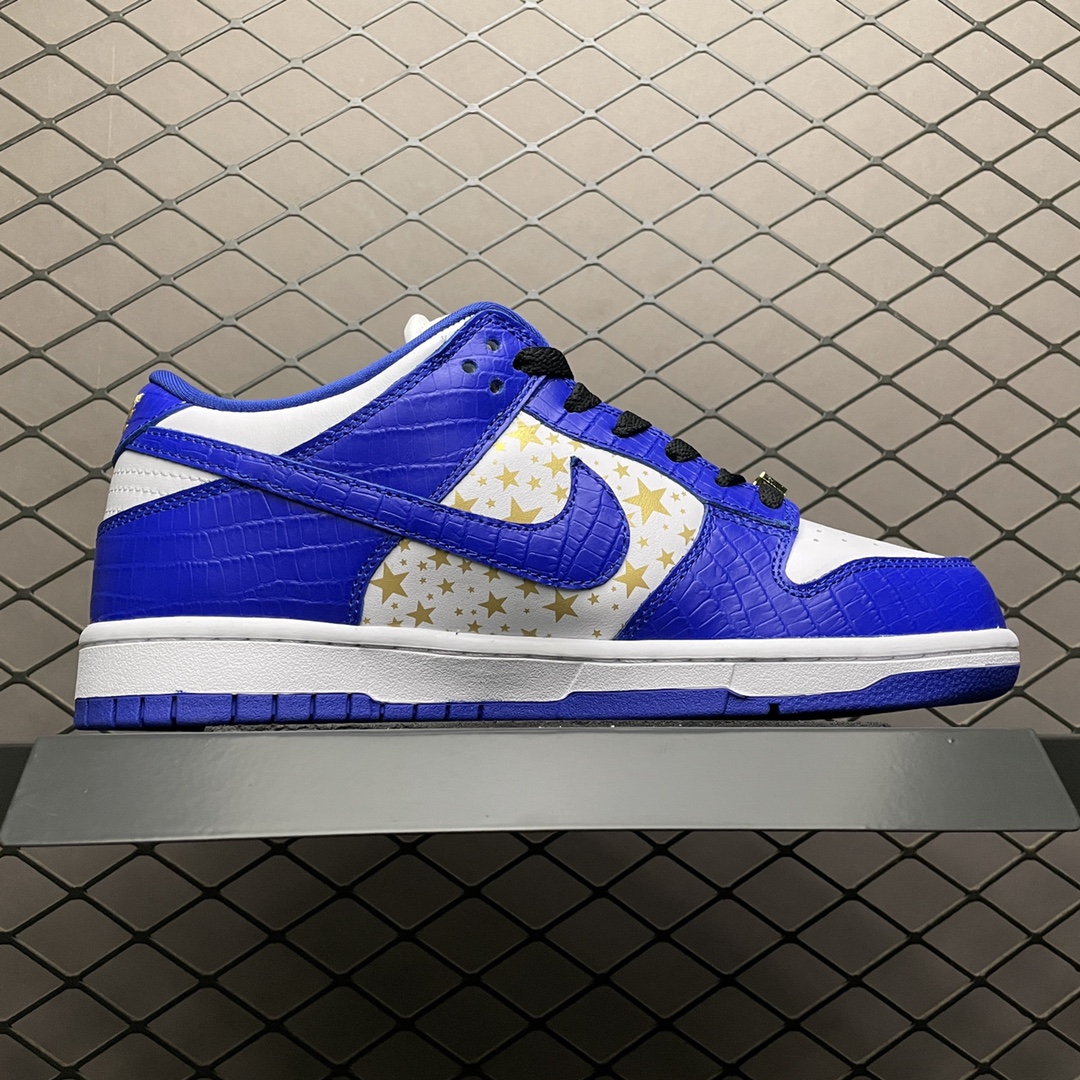420 纯原版本 Supreme x Nike SB Dunk Low  ” Hyper Royal ” 白金蓝 超限定联名低帮运动休闲板鞋DH3228-100