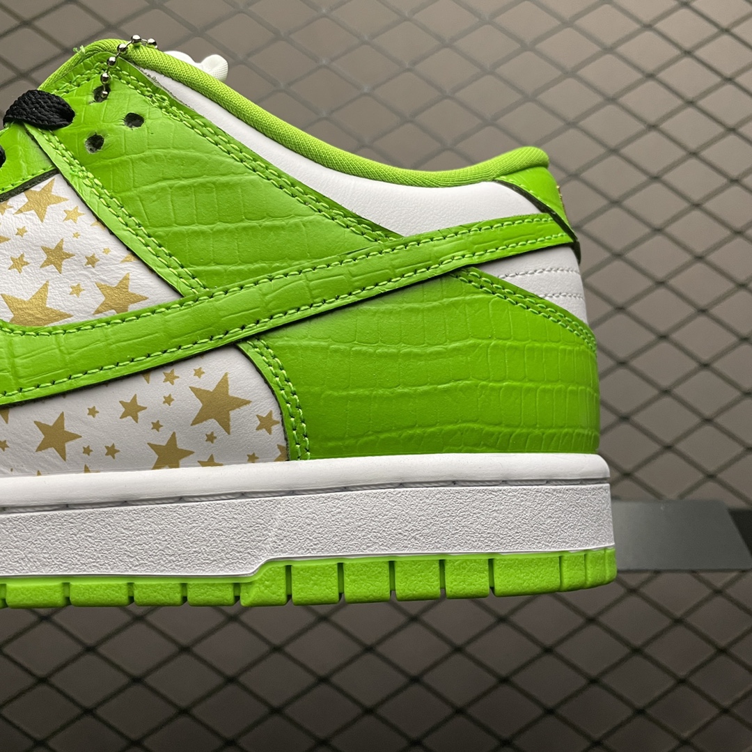 420 纯原版本 Supreme x Nike SB Dunk Low  ” Mean Green ” 白金绿 超限定联名低帮运动休闲板鞋 DH3228-101