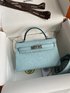 Can you buy replica Hermes Kelly Handbags Crossbody & Shoulder Bags Shop Now Blue Silver Hardware Epsom Mini