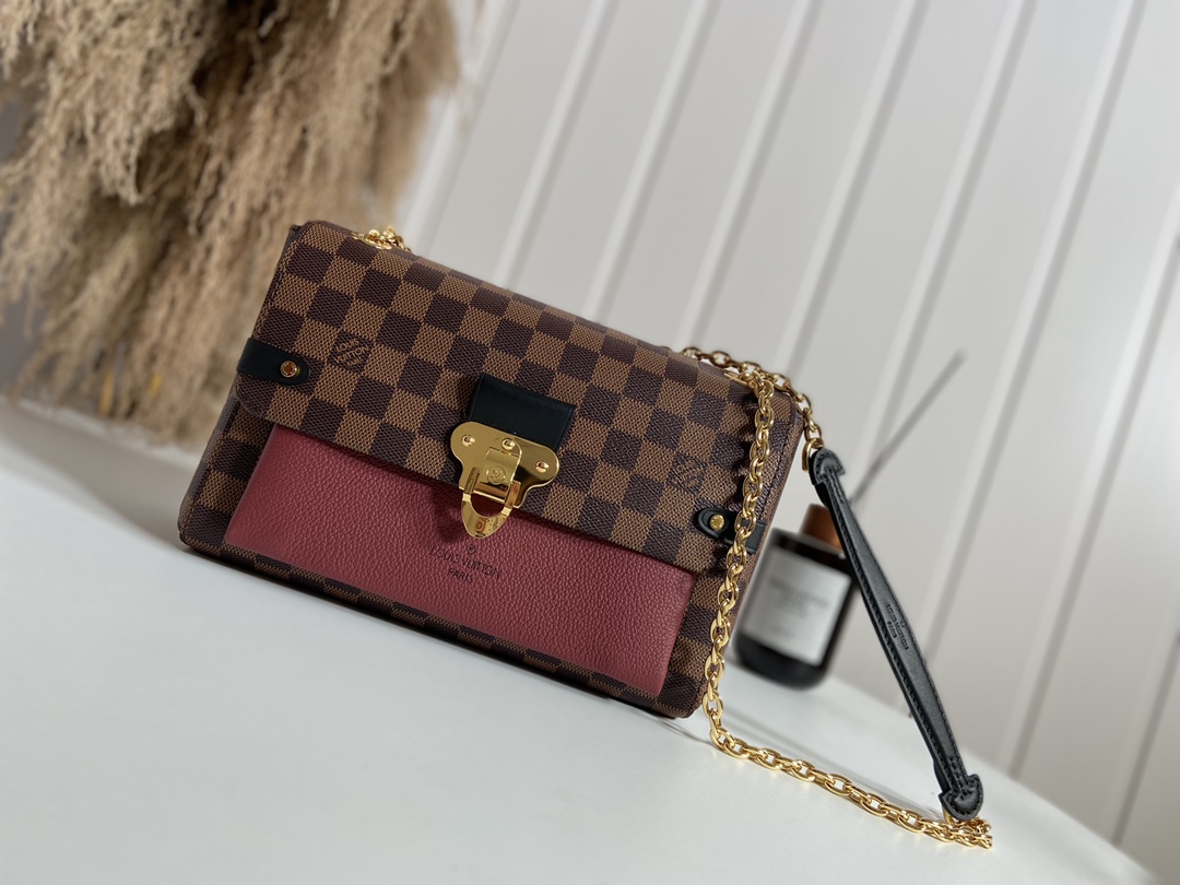 Louis Vuitton LV Vavin Store
 Bags Handbags Online Beige Black Burgundy Red White Damier Ebene Calfskin Canvas Cowhide N40109