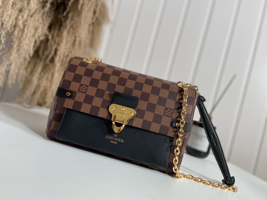 Louis Vuitton LV Vavin Fashion
 Bags Handbags Beige Black Burgundy Red White Damier Ebene Calfskin Canvas Cowhide N40108