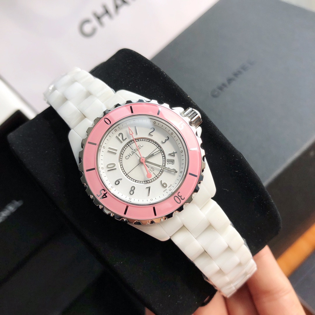 NO:388155,: Full set of original packaging J12 Chanel digital pink circle..., chanel19860909: 全套原包装 J12 香奈儿 数字粉圈……,,chanel,Watch