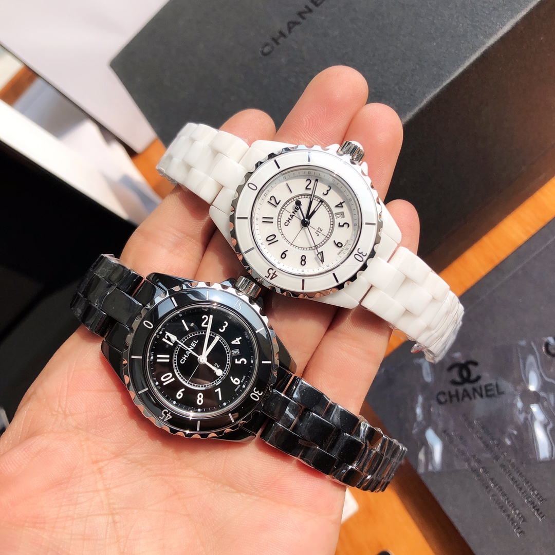 NO:143560,Batch: Full Package Chanel J12 Black and White Digital with Calendar..., chanel19860909批: 全套包装 香奈儿 J12 黑白数字带日历……,,chanel,Watch