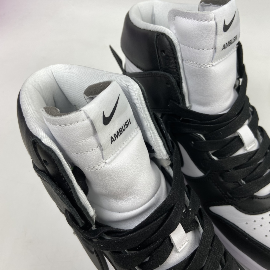 350 AMBUSH x Nike Dunk High ”Black” 黑白熊猫 CU7544-001