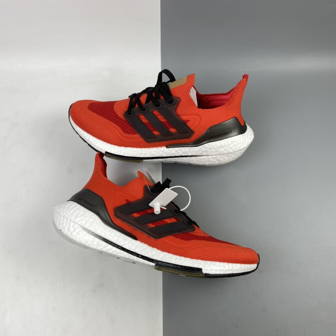 200 Adidas UltraBoost 21 加厚爆米花袜套式针织鞋面休闲运动慢跑鞋FZ1924