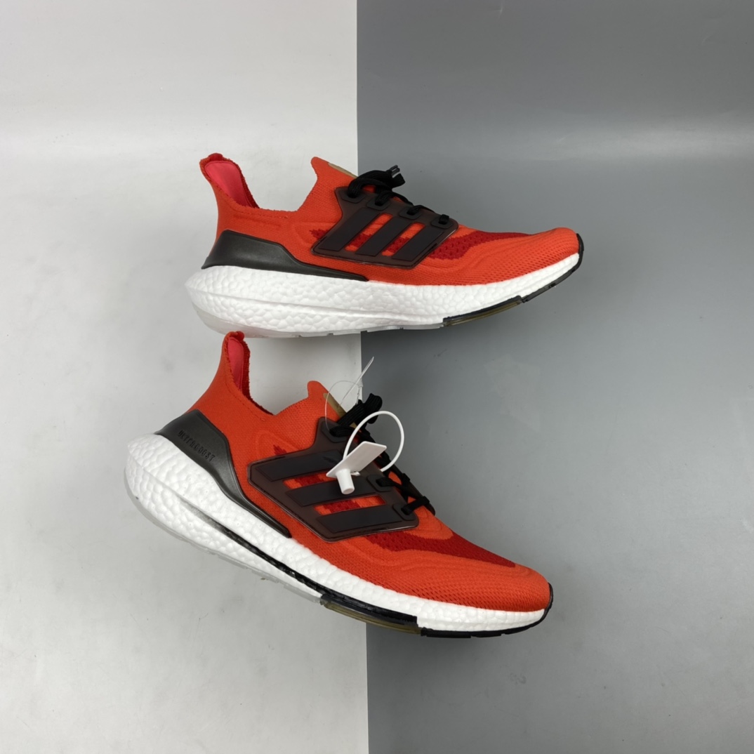200 Adidas UltraBoost 21 加厚爆米花袜套式针织鞋面休闲运动慢跑鞋FZ1924