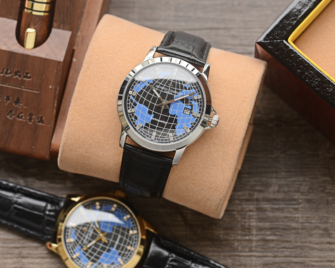 💰420 江诗丹顿 Vacheron Constantin 精品男士腕表,经典大三针搭载月相设计,尊贵大气,绅士风范,卓越品质,热卖全城。采用全自动机械机芯,顶级316精钢表壳,进口小牛皮表带,矿物质超强镜面,尺寸40*13