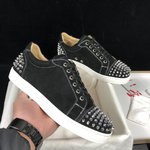 The Best Affordable
 Christian Louboutin Skateboard Shoes Buy AAA Cheap
 Red Genuine Leather TPU Casual