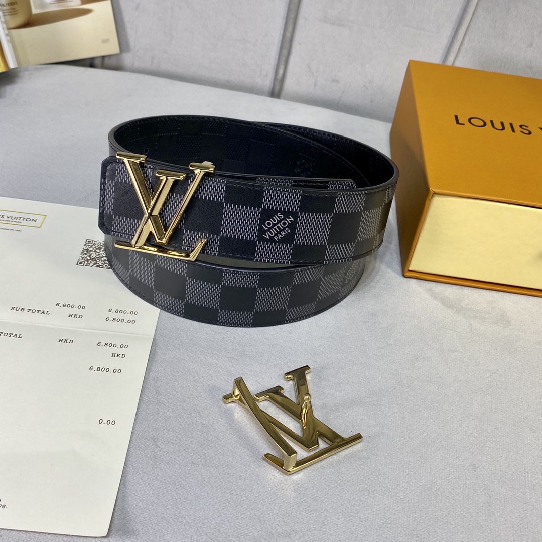 Louis Vuitton Belts Men Cowhide