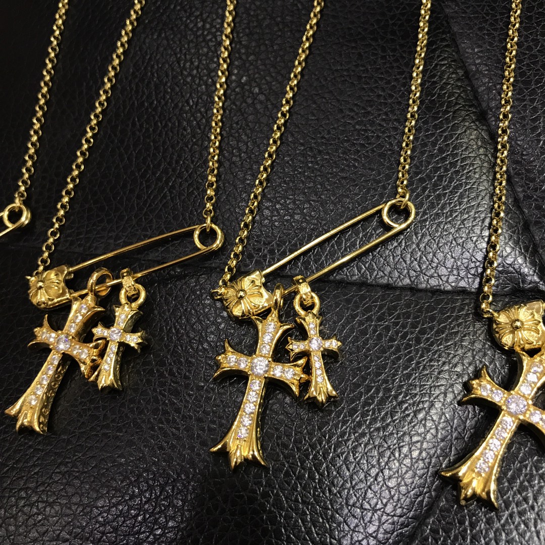 Chrome Hearts hearts 别针十字架项链