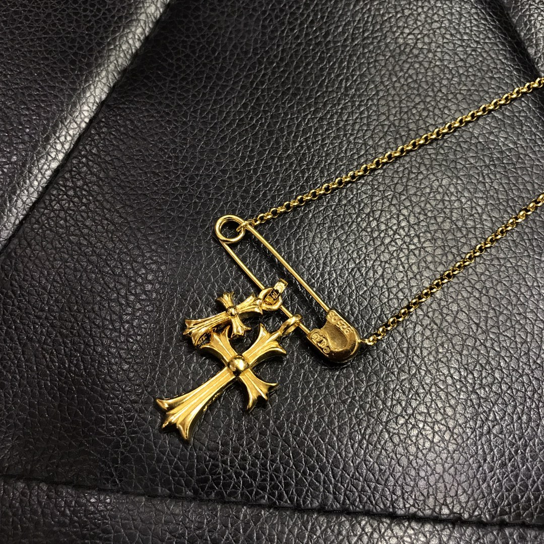 Chrome Hearts hearts 别针十字架项链