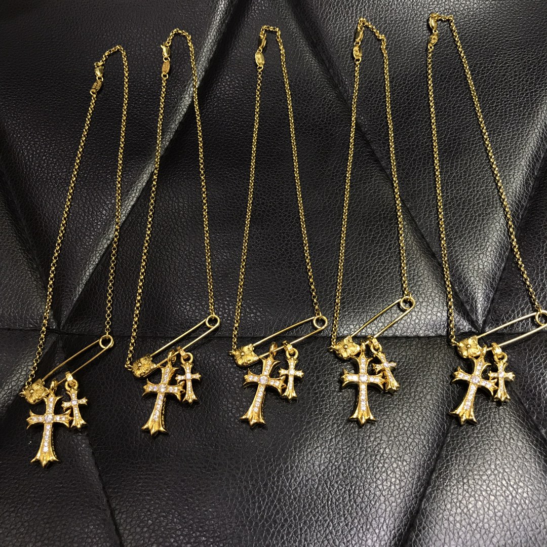 Chrome Hearts hearts 别针十字架项链