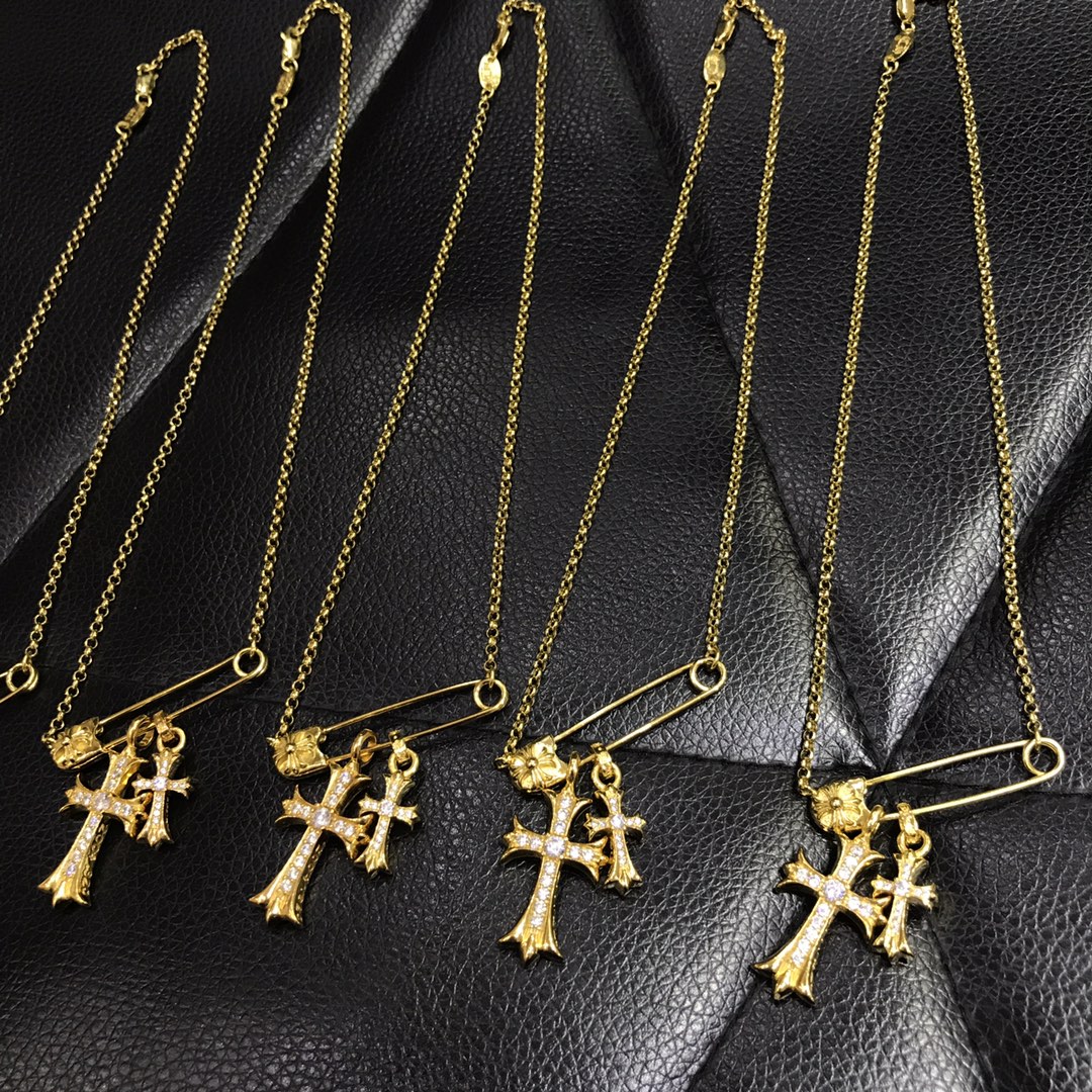 Chrome Hearts hearts 别针十字架项链