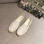 Shop Designer Replica
 Dior Shoes Espadrilles Embroidery Hemp Rope Rubber Straw Woven Weave