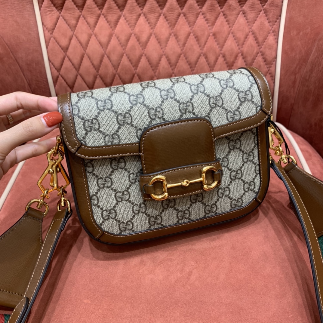 Gucci Horsebit Arriba
 Bolsos de sillín Marrón Cobre total Mini