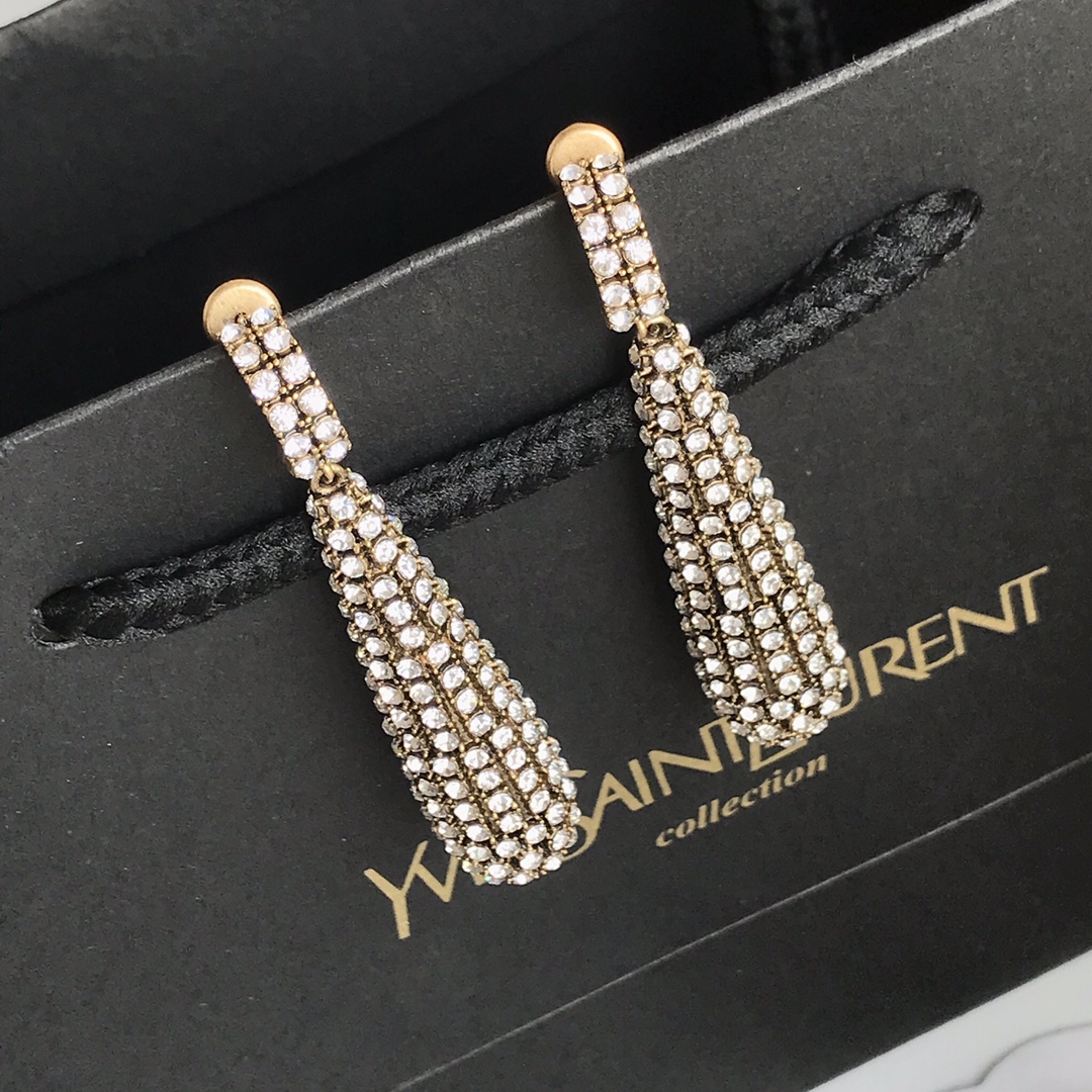 생로랑 YSL 다이아몬드 스터드 귀걸이 상세 이미지 5