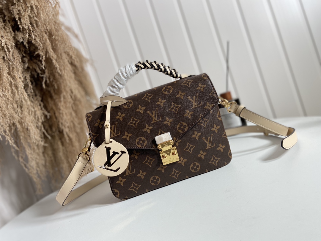 Louis Vuitton LV Pochette MeTis Bags Handbags Weave Monogram Canvas Summer Collection M45152