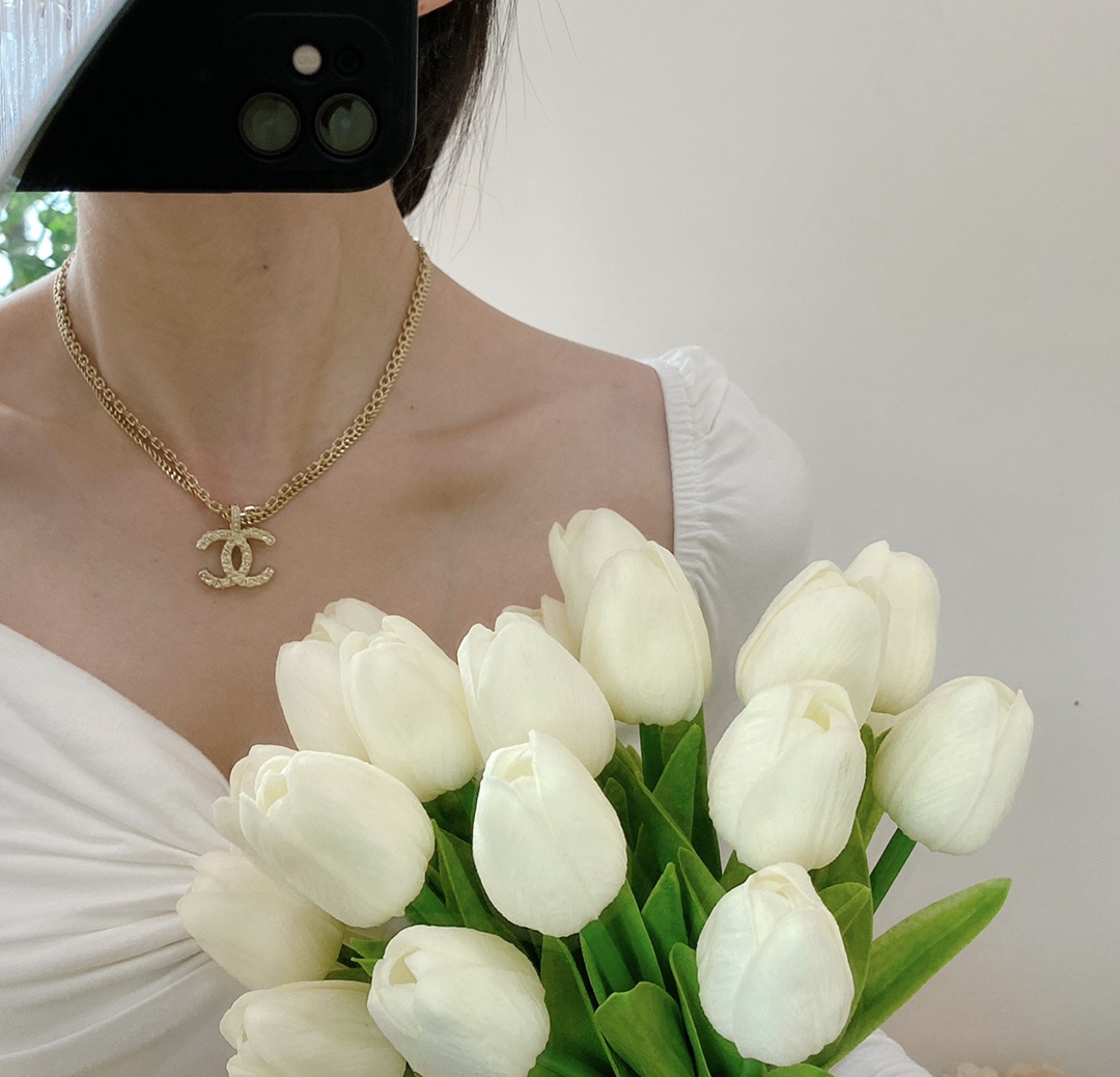 NO:104072,[Today's spot] Ch@nel double-chain necklace, new spring and summer products, full of retro feel!  , Chanel necklace19860909【今日现货】 Ch@nel 双链项链 春夏新品 复古感满满！,香奈儿项链,chanel,necklace,Jewelry