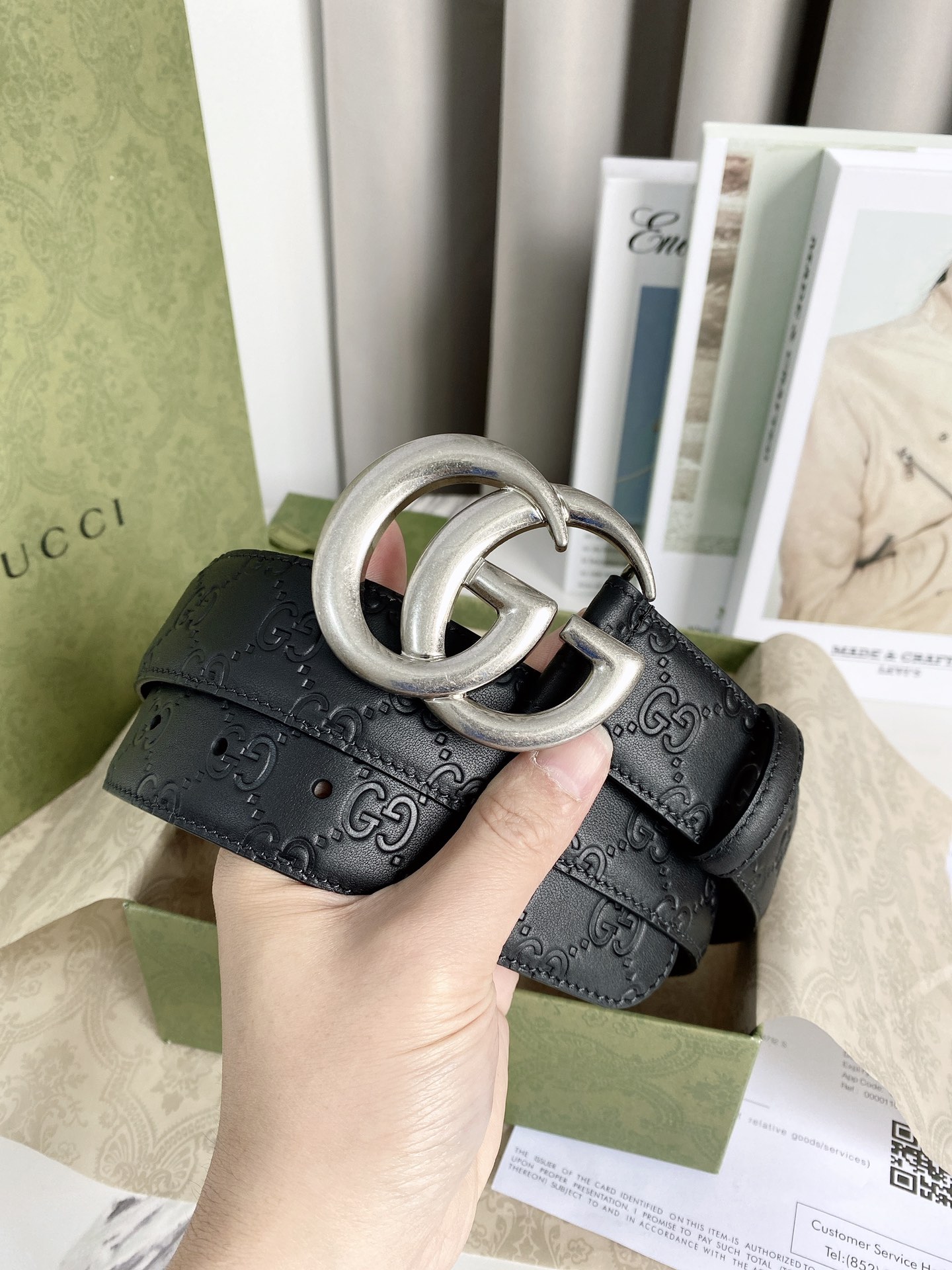 配全套包装礼盒Gucci经典款腰带原