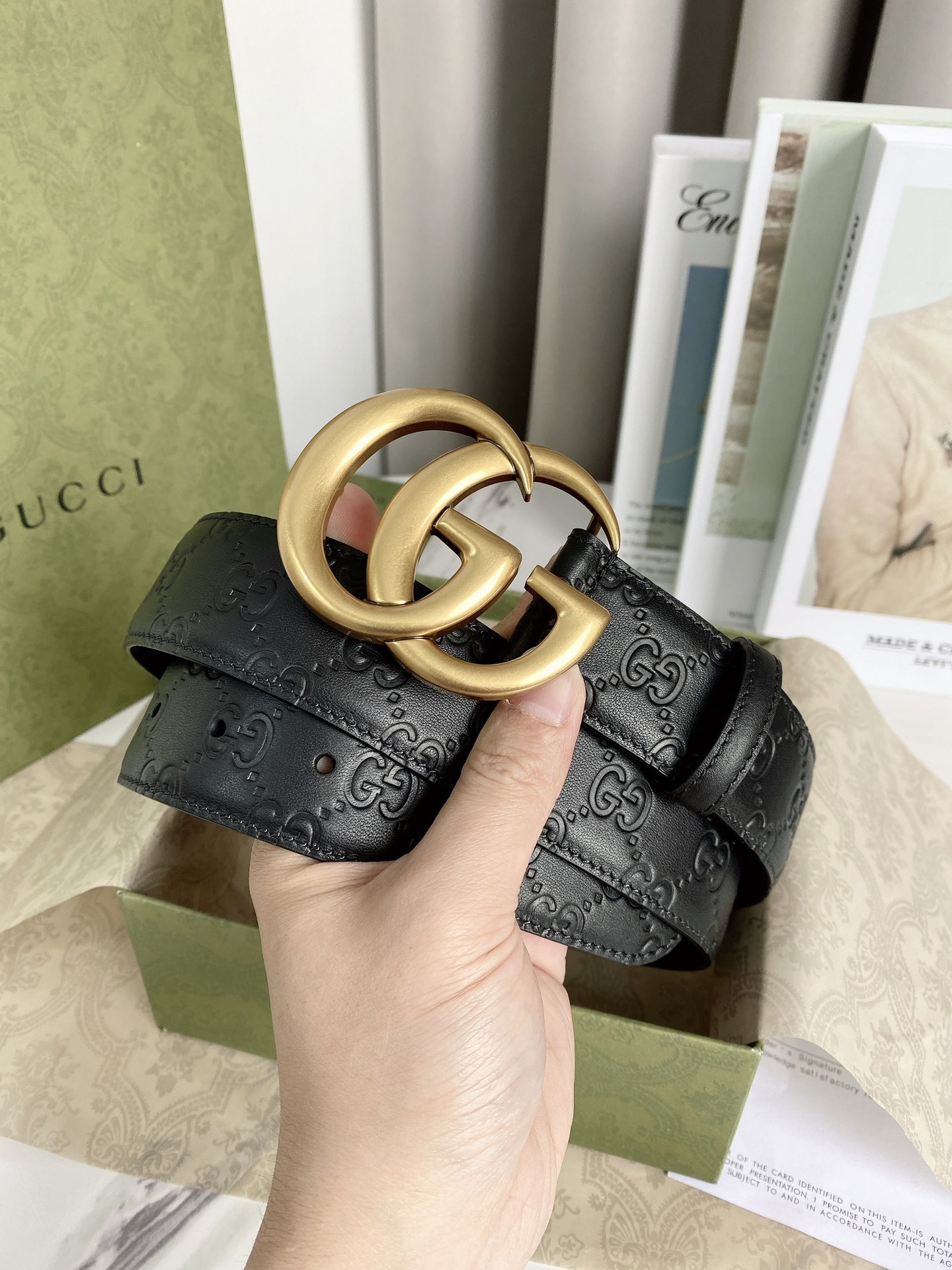 配全套包装礼盒Gucci经典款腰带原