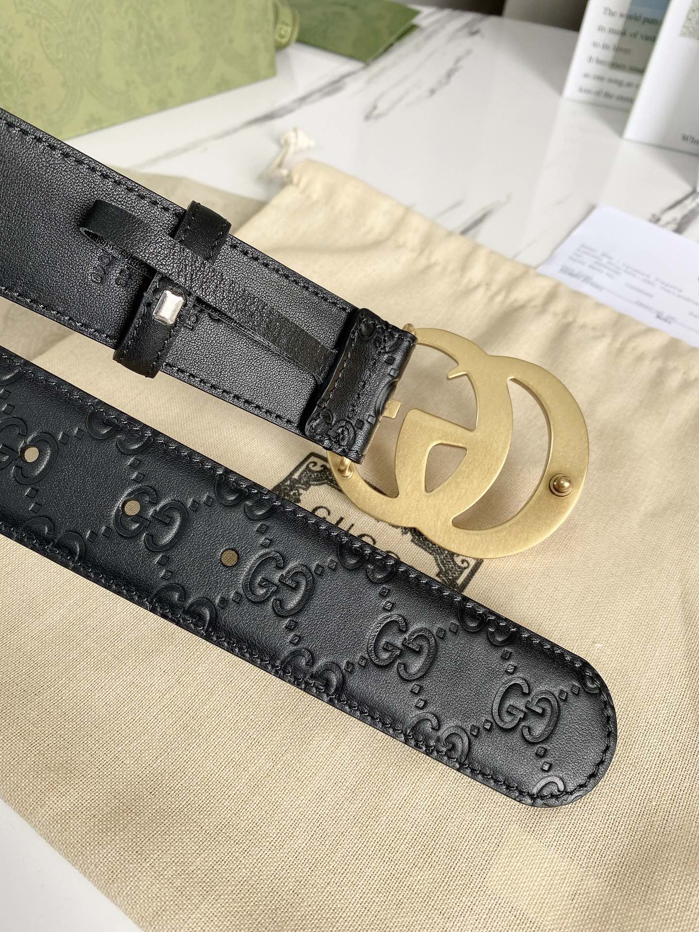 配全套包装礼盒Gucci经典款腰带原