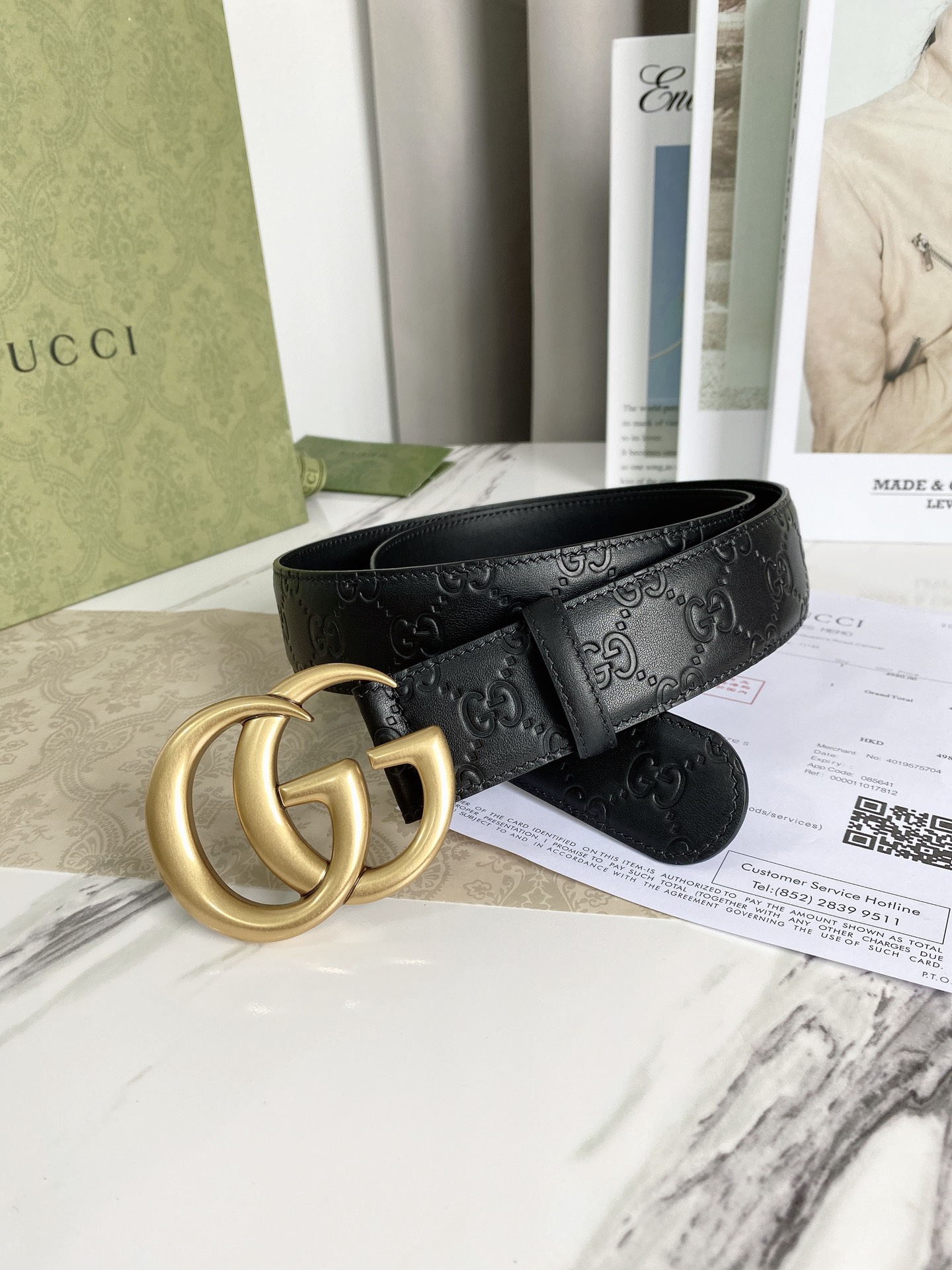 配全套包装礼盒Gucci经典款腰带原