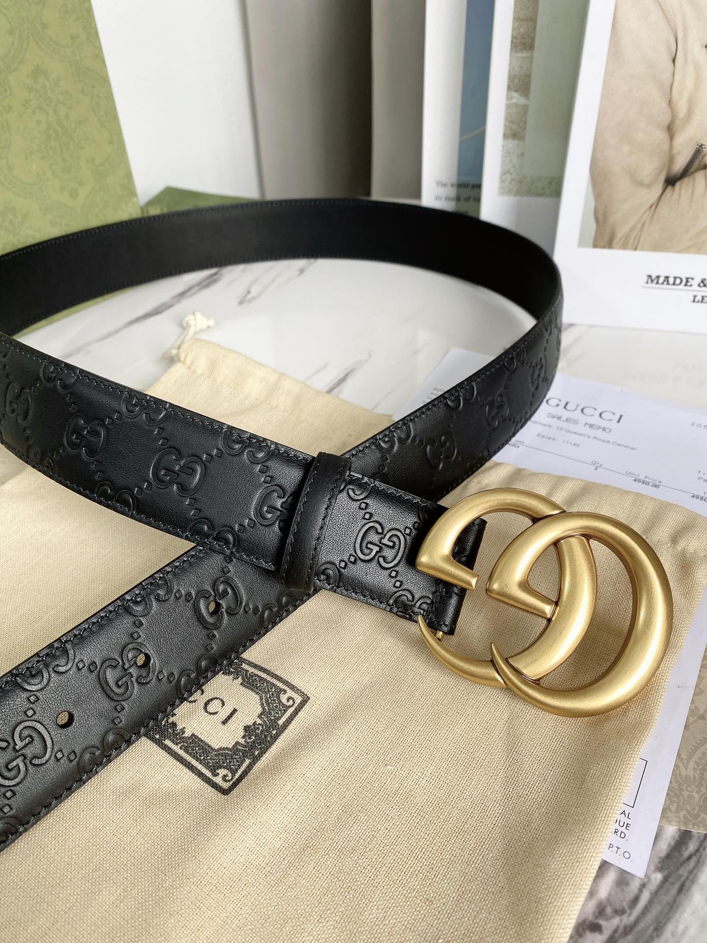 配全套包装礼盒Gucci经典款腰带原