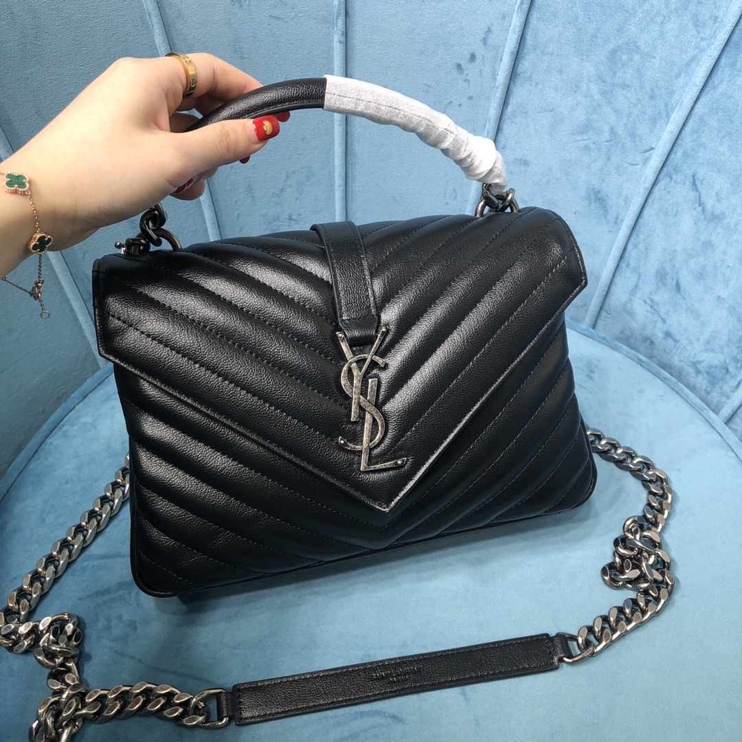 Yves Saint Laurent Bags Handbags Online China
 Silver Frosted Sheepskin