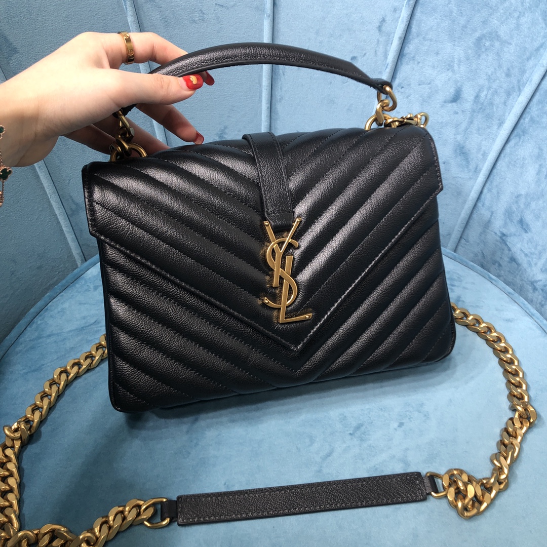 Yves Saint Laurent Bolsos de mano Plata Escarcha Piel de oveja