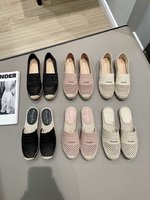Dior Flawless
 Shoes Espadrilles Slippers Embroidery Rubber Sheepskin