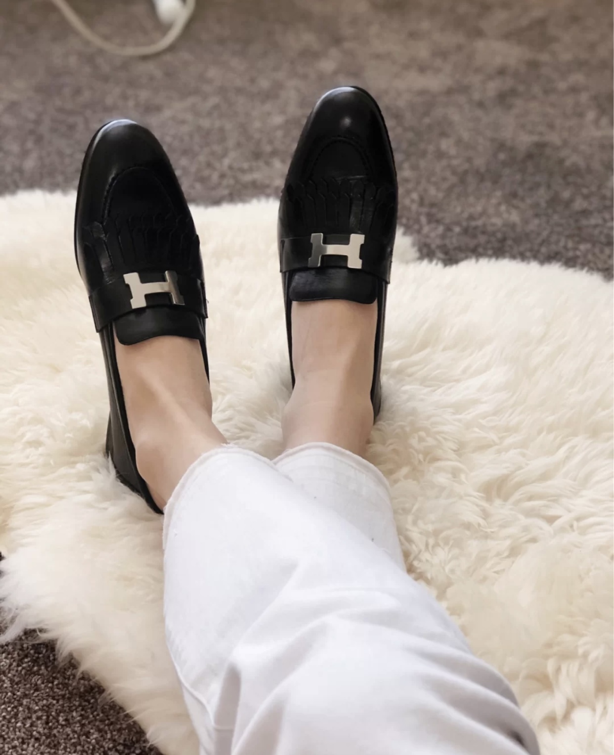 NO:253823,Hot to enter black H brand H buckle tassel goatskin aris loafers, loafers, sheepskin19860909火爆必入黑色H牌H扣流苏山羊皮 aris乐福鞋,乐福鞋,loafers,sheepskin,Women's Shoes