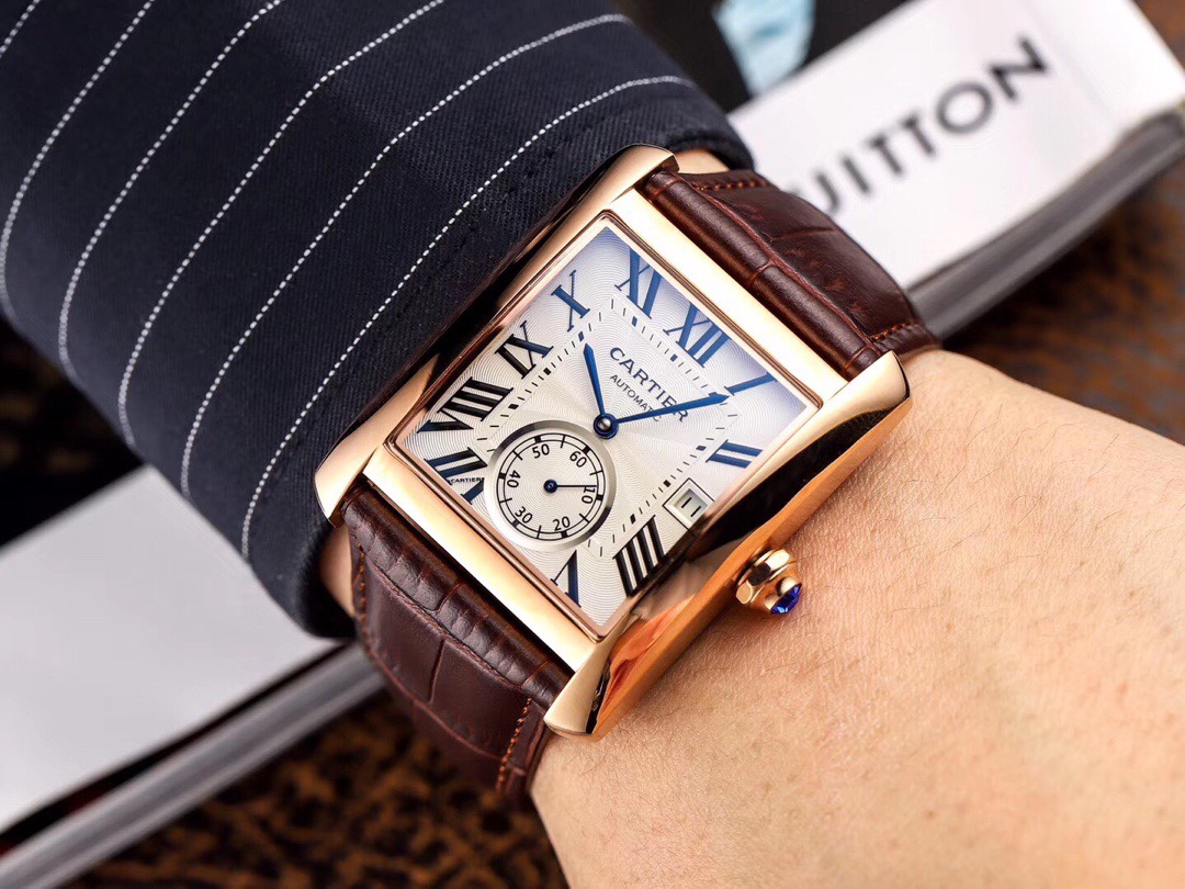 卡地亚-Cartler タンクシリーズ 男士腕表 自動機械式 40mm