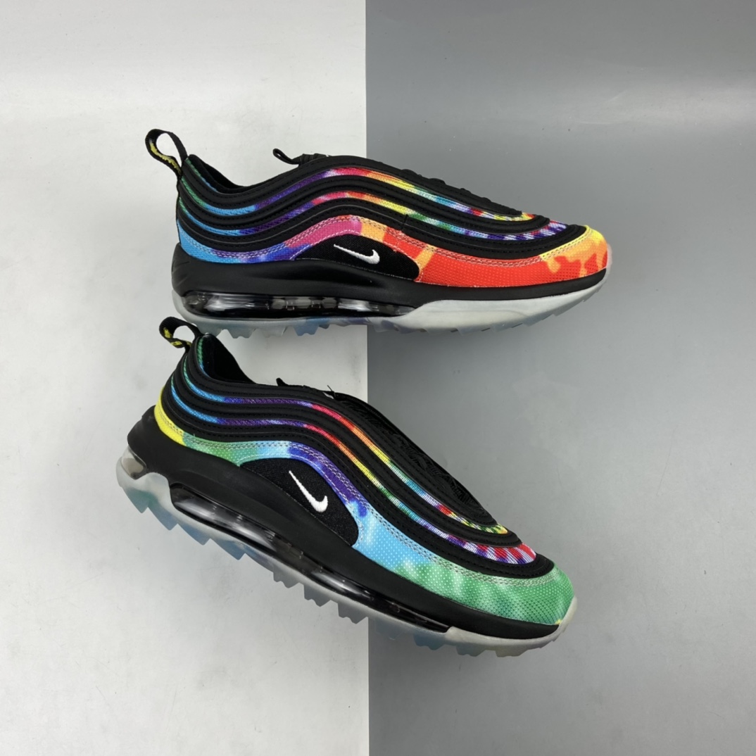 260 Nike Air MAX 97 MRG 高尔夫球鞋经典跨界灯芯绒子弹头气垫跑鞋扎染 CK1219-001