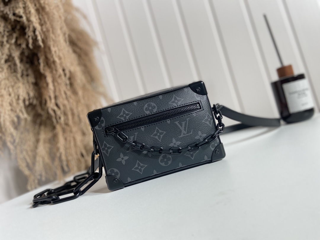 Louis Vuitton LV Soft Trunk Bags Handbags Black Monogram Canvas Resin Spring/Summer Collection Chains M44735